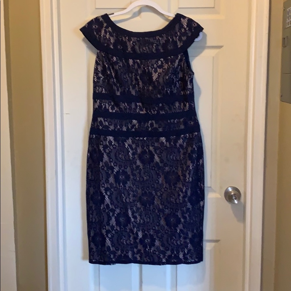Blue lace dress